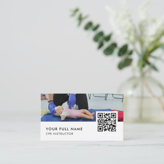 CPR QRコードモダン業務 名刺 (スタンド正面)