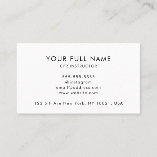 CPR QRコードモダン業務 名刺 (裏面)