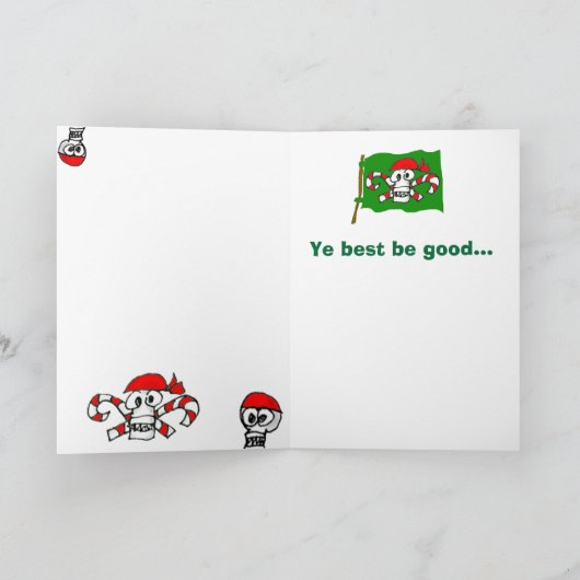 Cptn -北極の海賊。 Kringle表面が硬いカード シーズンカード (内部)