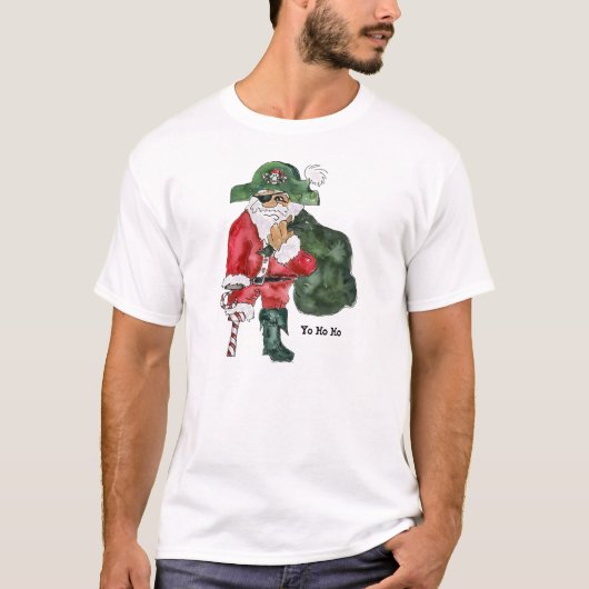 Cptn。 表面が硬いKringle -北極の海賊 Tシャツ (正面)