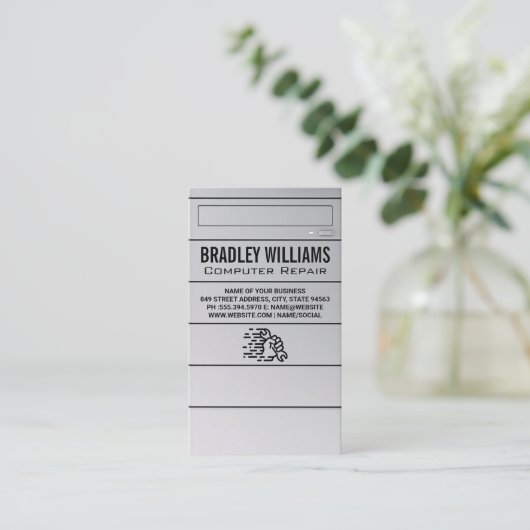 CPUエレクトロニクス |手のひら名刺レンチ 名刺 (スタンド正面)