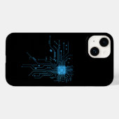 CPUチップ回路PCB設計テクノロジー愛好家コンピューター Case-Mate iPhoneケース (裏面 (横))