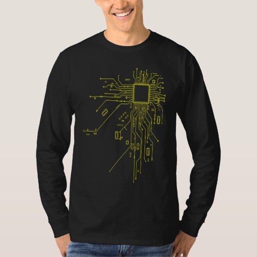 CPUテクノロジー好きなコンピューターチップの情報系プログラマー Tシャツ (正面)