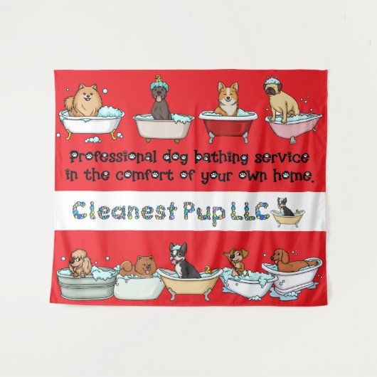 CPupレッドタペストリー タペストリー (正面(横))