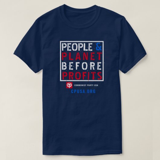 CPUSAブルーカラー Tシャツ (デザイン正面)