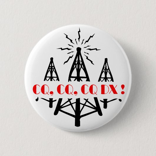 CQ DX 缶バッジ (正面)