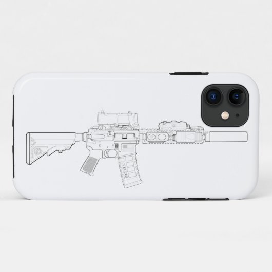 CQBR MK18モダンな0 Case-Mate iPhoneケース (裏面(横))
