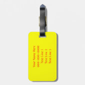 CRのおもしろいなアヒルの顔の荷物のラベル ラゲッジタグ (裏面縦)