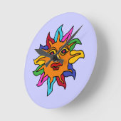 CRのアステカな日曜日の柱時計 ラウンド壁時計 (傾斜)