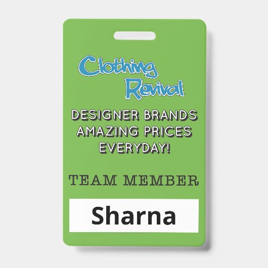 CRの名前入りの記章 バッジ (正面)