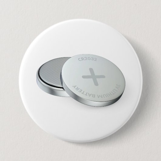 CR2032 リチウムコイン電池 2個 缶バッジ (正面)