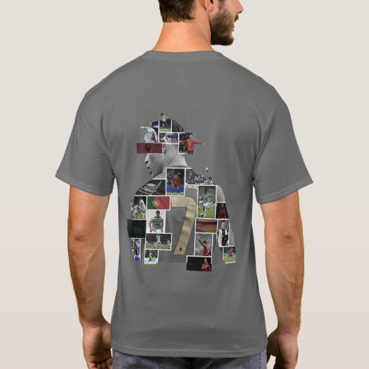 CR7 ポルトガル サッカー アート Tシャツ (裏面)