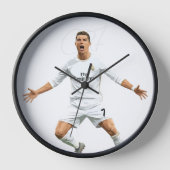 CR7 Cristiano Ronaldo - put your initials 壁時計 (正面)