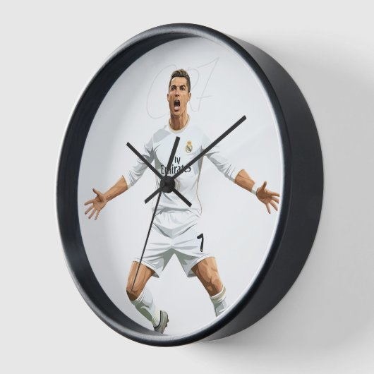 CR7 Cristiano Ronaldo - put your initials 壁時計 (傾斜)