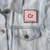 Cr - カニのラングーンおもしろ化学元素記号 缶バッジ (インサイチュ)