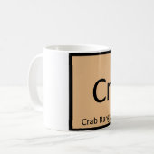 Cr - カニのラングーン前菜 化学記号 コーヒーマグカップ (正面左)