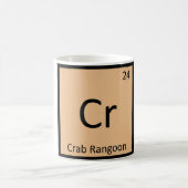 Cr - カニのラングーン前菜 化学記号 コーヒーマグカップ (中央)