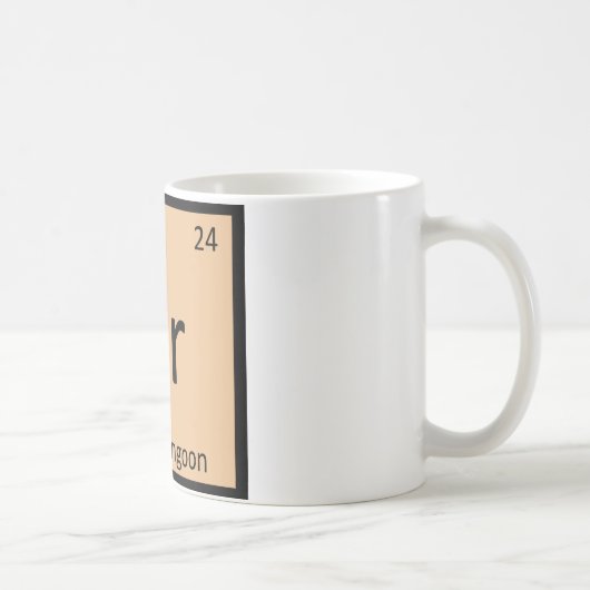 Cr - カニのラングーン前菜 化学記号 コーヒーマグカップ (右)