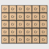 Cr - カニのラングーン前菜 化学記号 ラッピングペーパー (フラット)