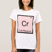 Cr - カニのワンタン面白い化学元素記号 tシャツ (正面)