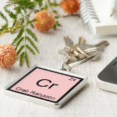 Cr -カニラングーンおもしろい化学要素シンボル キーホルダー (側面)