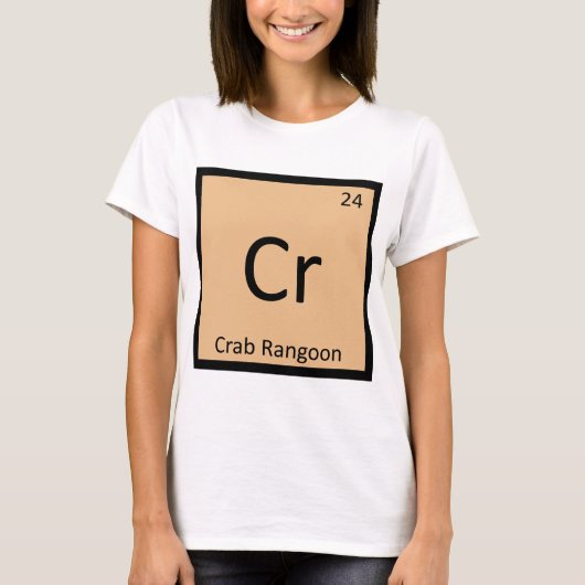Cr -カニラングーン前菜の化学記号 tシャツ (正面)