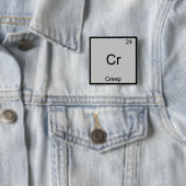 Cr - クリープ おもしろ 化学 元素 記号 Tシャツ 缶バッジ (インサイチュ)