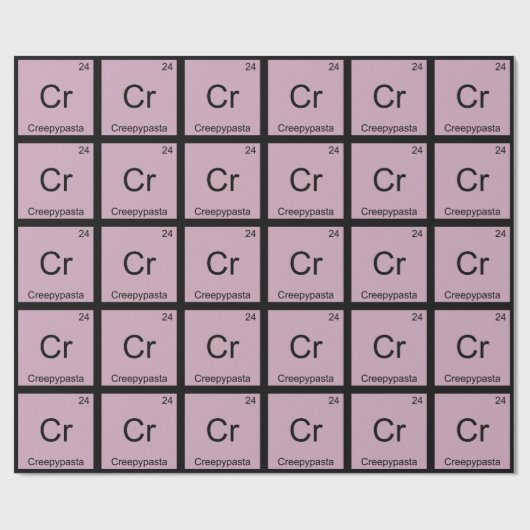 Cr – クレエピパスタミーム化学周期表 ラッピングペーパー (フラット)