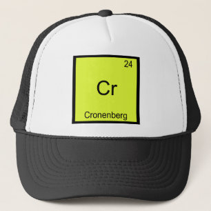 Cr - クローネンバーグ おもしろ 化学元素記号 Tシャツ キャップ
