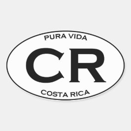 CR – コスタリカ 楕円形シール