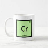 Cr -乗組員は化学周期表の記号を遊ばします コーヒーマグカップ (左)
