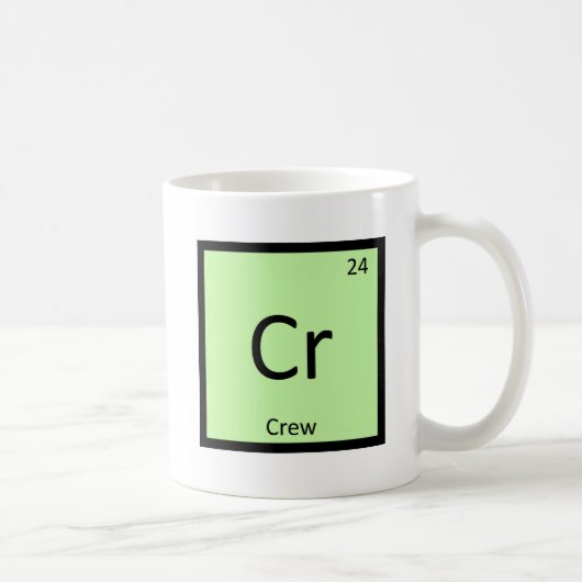 Cr -乗組員は化学周期表の記号を遊ばします コーヒーマグカップ (右)