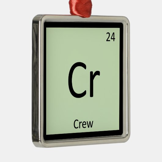 Cr -乗組員は化学周期表の記号を遊ばします メタルオーナメント (右)