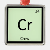 Cr -乗組員は化学周期表の記号を遊ばします メタルオーナメント (正面)