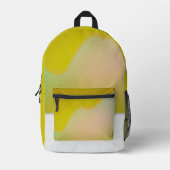 CR – 白パンジー プリントバックパック (正面)