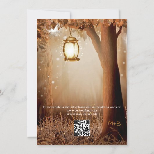 CR Code Rustic Country Wedding Save the Date セーブザデート (裏面)