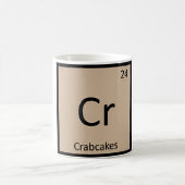 Cr - Crabcakes化学周期表記号 コーヒーマグカップ (中央)
