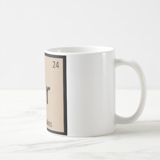 Cr - Crabcakes化学周期表記号 コーヒーマグカップ (右)