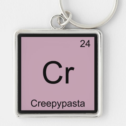 Cr - Creepypasta 化学元素記号 メメTシャツ キーホルダー (正面)