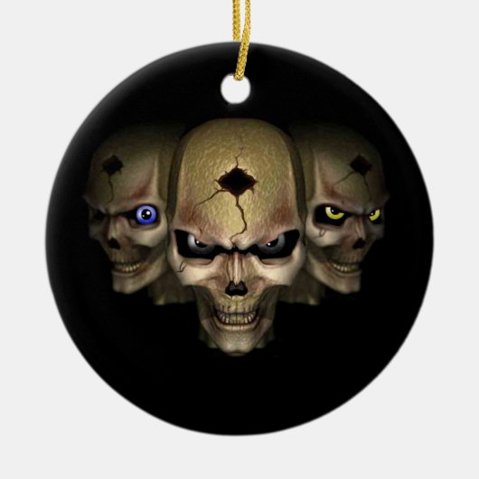 Cr�nes aux yeux fluo - セラミックオーナメント (正面)