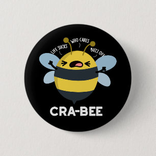 Cra-beeクラビーおもしろいビープンダークBG 缶バッジ