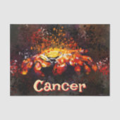 Crab Coastal Beach Cancer Personalized Decoupage 薄葉紙 (正面)