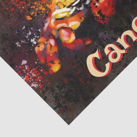 Crab Coastal Beach Cancer Personalized Decoupage 薄葉紙 (詳細)