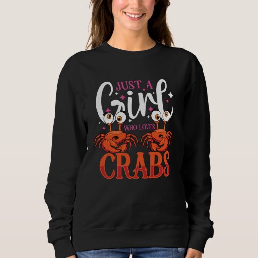 Crab Crabbing Crab Whisperer Crab Hunting Fisher スウェットシャツ (正面)