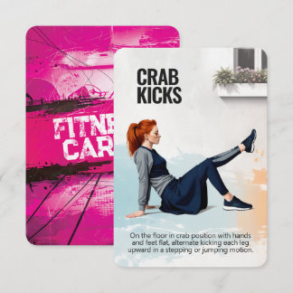 Crab Kicks Fitness Card with Pink Backing セーブザデート