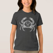 Crab Line Art Emblem トライブレンドＴシャツ (正面)