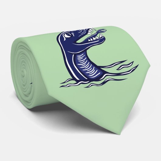 Crab monster and water dragon pattern ネクタイ (ロール)