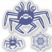 Crab monster pattern シール (正面)