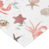 Crab On Beach Coastal Sandy Repeating Pattern テーブルクロス (アングル)