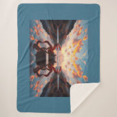 crab reflection art シェルパブランケット (正面)